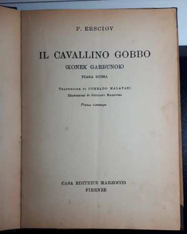 IL CAVALLINO GOBBO (KONEK GARBUNOK), P. ERSCIOV, MARZOCCO 1946.