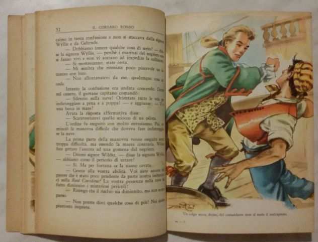 IL CORSARO ROSSO DI J.F.COOPER EDITRICE BOSCHI APRILE, 1965 PERFETTO