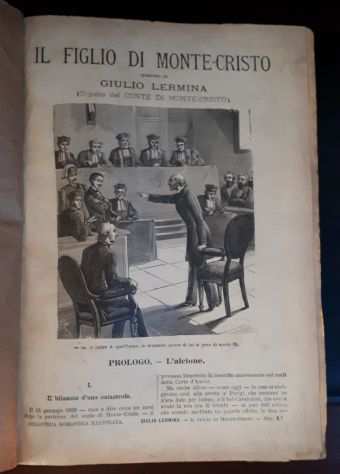 IL FIGLIO DI MONTE-CRISTO, GIULIO LERMINA, Casa Editrice Sonzogno 1925 circa.