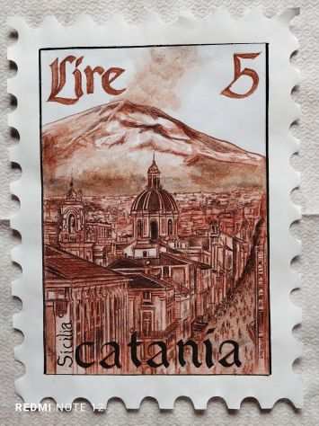Il francobolloquot dipinto - il souvenir da Catania