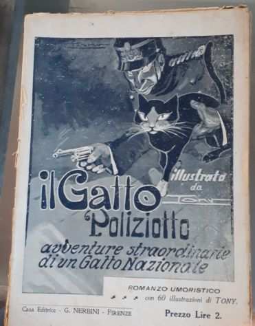 il Gatto Poliziotto, C. RIOVITTO, CASA EDITRICE G. NERBINI 1917.