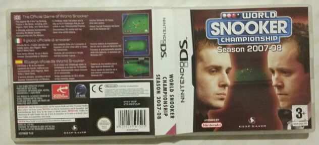 Il gioco ufficiale di snooker Nintendo DS stagione 2007-2008 nuovo senza cellofa