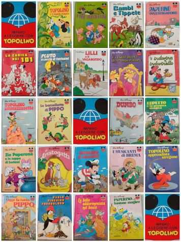 IMPARO A LEGGERE CON TOPOLINO, LOTTO N. 22 CARTONATI DISNEY.