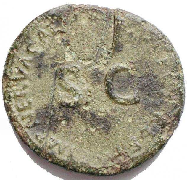 Impero romano. NERVA, Divus Augustus. Bronzo Sestertius, Restoration issue by Nerva in honour of Divus Augustus. RARE