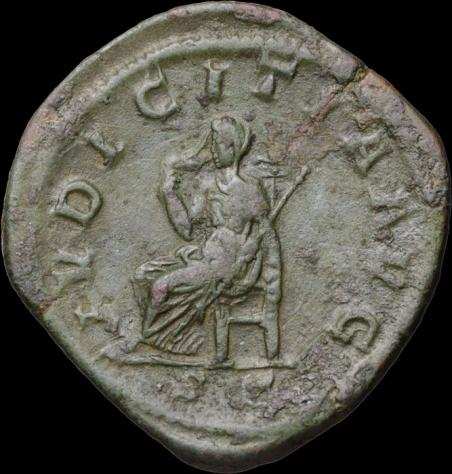 Impero romano. Otacilia Severa (Augusta, AD 244-249). Sestertius Rome - Pudicitia