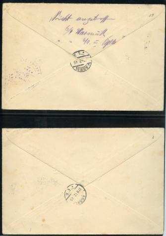 Impero tedesco 1937 - Alcune lettere affrancate con i foglietti