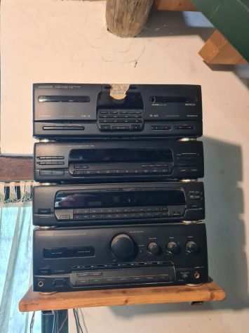 Impianto Stereo Kenwood X-45 Deck Cassette Perla Nera