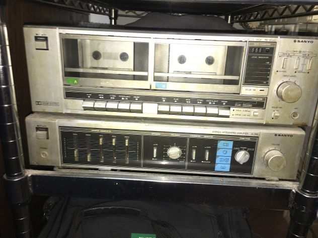 Impianto stereo Sanyo vintage anni 80