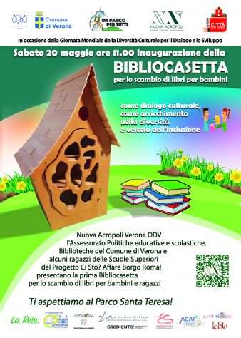 Inaugurazione della prima Bibliocasetta per lo scambio di libri per bambini