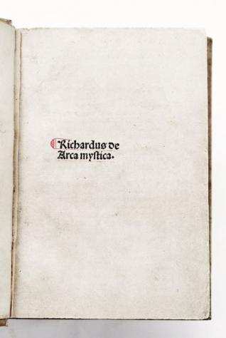 Incunable - Ricardo di San Vittore - De Arca Mystica - 1494