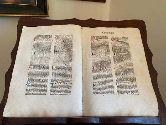 Incunabolo Bibbia Nicolaus de Lyra - Biblia latina Incunable Venice Italy - 1482