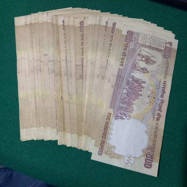 India. - 40 x 500 Rupees - various dates