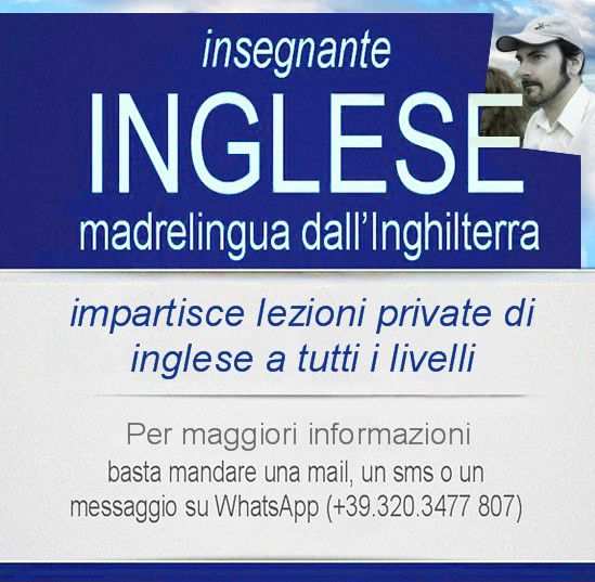 INGLESE Insegnante MADRELINGUA britannico con esperienza pluriennale