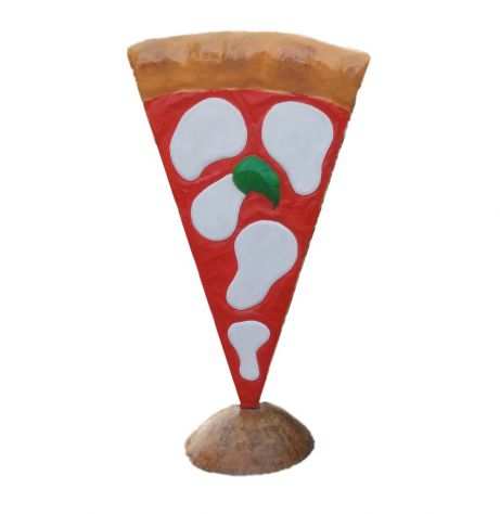 Insegna pizza spicchio di pizza a totem in vetroresina a BIELLA