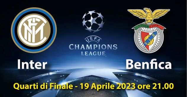 INTER - BENFICA QUARTI CHAMPIONS LEAGUE - 2deg Anello BLU - 4 Biglietti