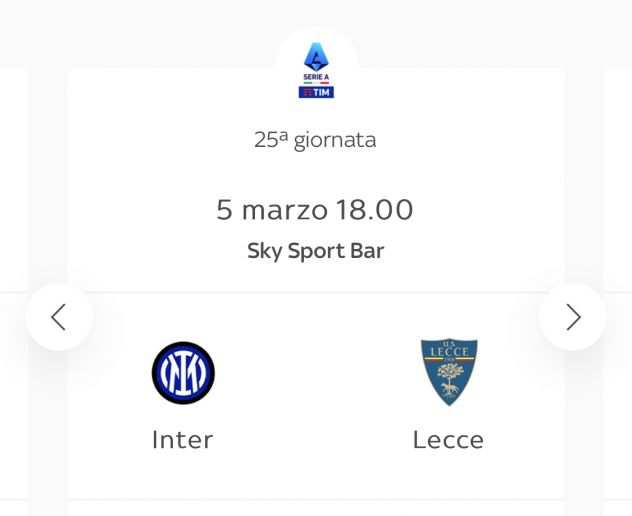 Inter Lecce biglietto