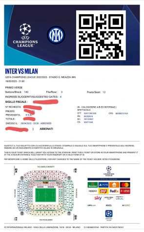 Inter Milan Champions league 1 Anello Verde