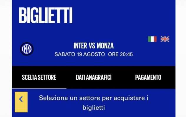 Inter Monza biglietto