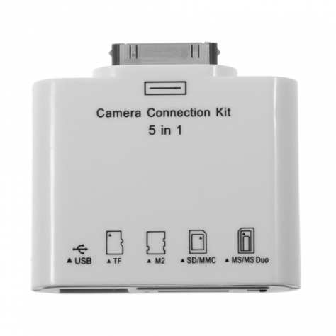 iPad 2 5-in-1 camera connection kit e cavo USB per ricarica IPAD nuovi white