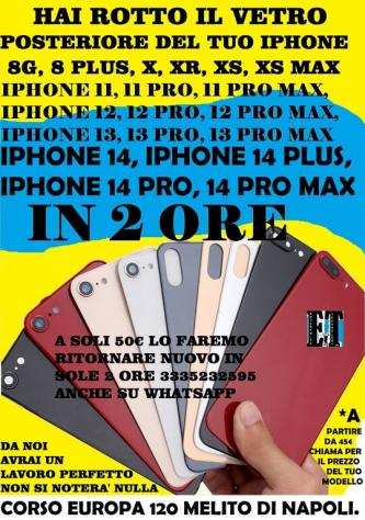 IPHONE 15 BACK PER OGNI IPHONE VETRO ROTTO