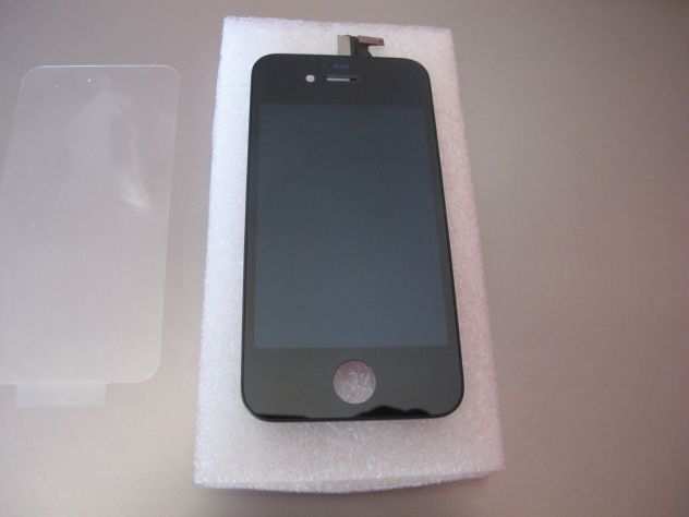 Iphone 44s LCD display retina touck screen vetro frame nero  vetro Glass