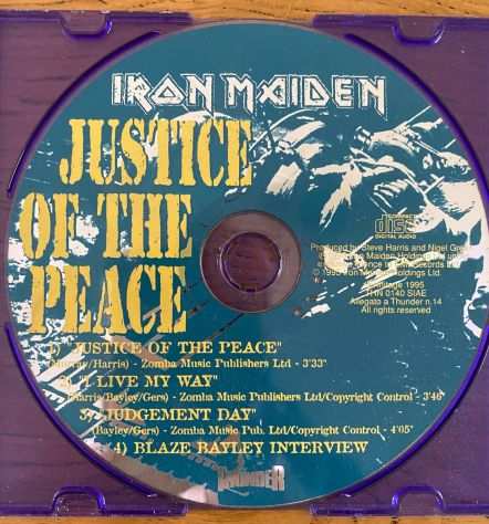 Iron Maiden - 1995 - Justice of peace raro cd singolo