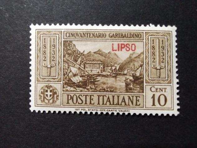 Isole italiane dellrsquoEgeo - Lipso 1932 - Lipso 1932 serie Garibaldi nuova gomma integra - Sassone