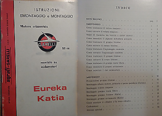Istruzioni smontaggio montaggio motore Garelli Eureka Katia GR