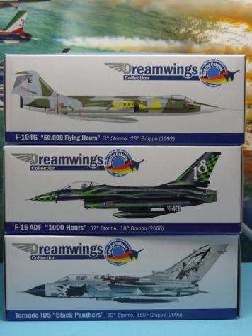 Italeri - Giocattolo Lotto 3 rari aerei da collezione assemblati in confezione speciale nuovi scala 1100  F-104  F-16 - 1990-2000