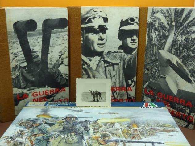 Italeri - WW2 - n. 6151 - Deutsches Afrikakorps Lotto 5 pezzi 3 libri con 741 pagine e 55 illustrazioni  1 scatola soldatini Italeri  1 foto DAK -