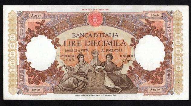 Italia. 10.000 Lire 24031962 quotRegine del Marequot - Gigante BI 73T