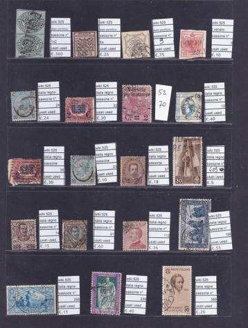 Italia 1850 - Bella selezione da antichi stati a regno e repubblica MNH MH  timbrati catalogo euro 1457 - sassone