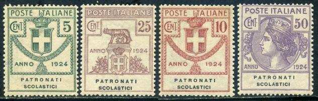 Italia 1924 - Parastatali, Patronati Scolastici, serie completa di 4 valori - Sassone 5861
