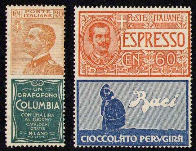 Italia 1925 - Columbia e Perugina, i due non emessi - Sassone 2021