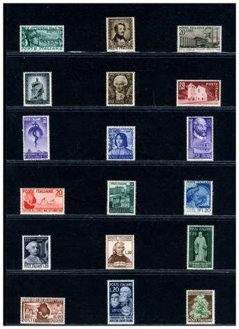 Italia 19481977 - Selezione francobolli MNH del periodo.