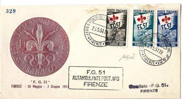 Italia 19511951 - Lettera del 1951 - Sassone nr.661,662,663