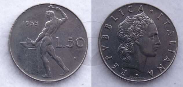 ITALIA 1954-1959 Monete 50 Lire
