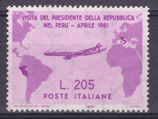 Italia 1961 - ldquoGronchi Rosardquo Lire 205, lilla rosa, con recentissimo certificato Manuela Sorani - Perfetto - Sassone N 921