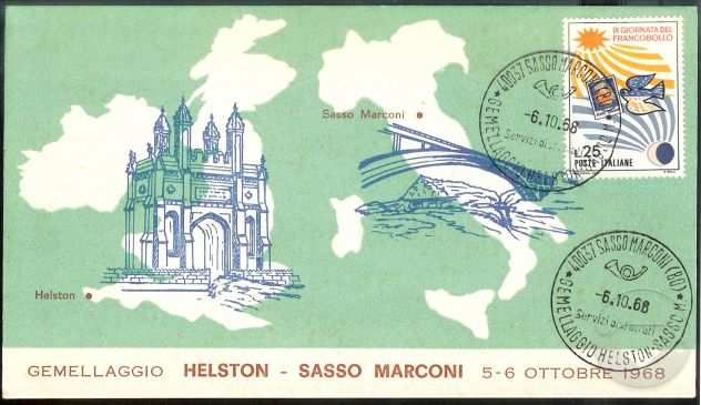 ITALIA 1968 - Gemellaggio HELSTON - SASSO MARCONI