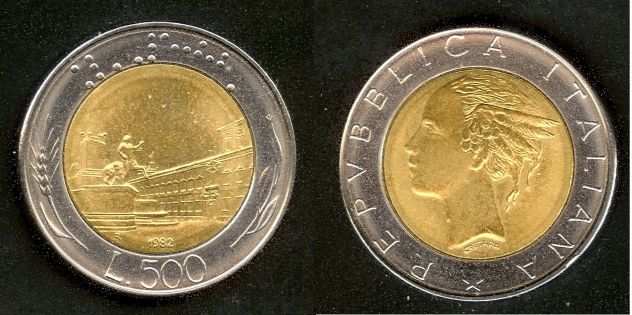 ITALIA 1982-1999 Monete 500 Lire