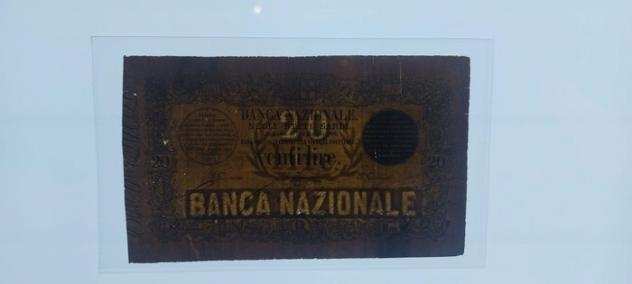 Italia. - 20 Lire 16061866 Banca Nazionale Stati Sardi - BNSS 1F