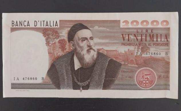 Italia. - 20.000 Lire 1975 - Pick 104 (Senza Prezzo di Riserva)