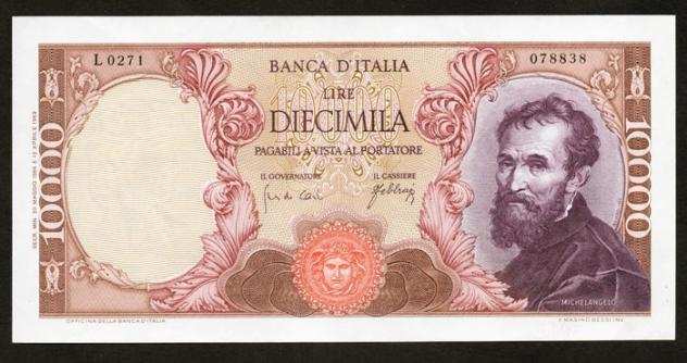 Italia. - 4 x 10.000 Lire 1966-1973 quotMichelangeloquot - Gigante BI 74 Pick 97