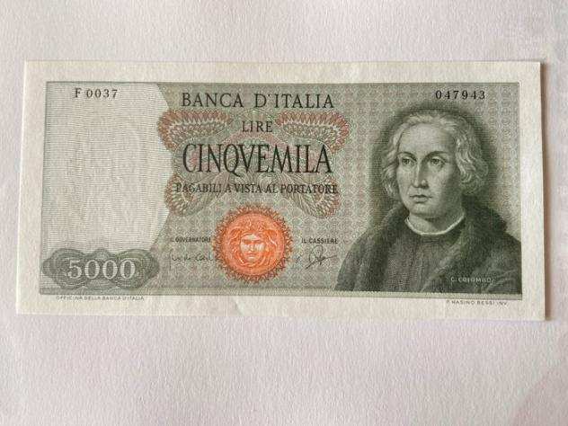 Italia - 5.000 Lire 1964 quotColomboquot I tipo - Gigante BI 66A Pick 98