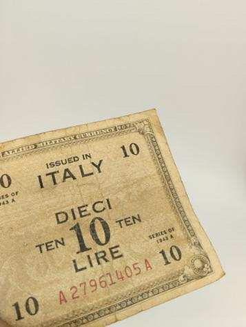 Italia. 8 banknotes Lire Allied military currency 1943 - Gigante AM 4C