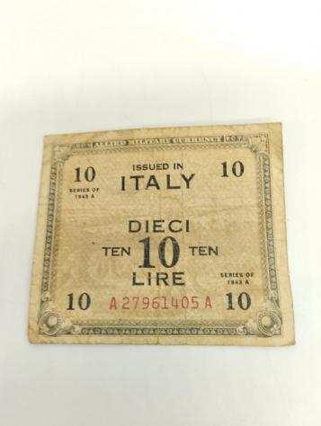 Italia. 8 banknotes Lire Allied military currency 1943 - Gigante AM 4C