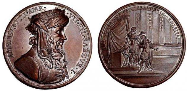 Italia. Amedeo VIII. Bronze medal s.d. (186465) - Serie celebrativa della Real Casa Savoia