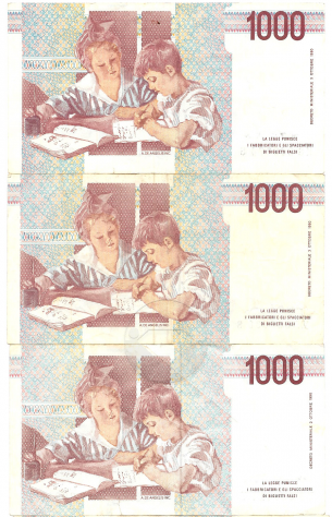 ITALIA banconote 1000 Lire quotMontessoriquot 1996-98