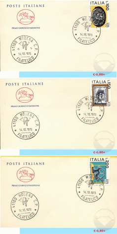 ITALIA BUSTE PRIMO GIORNO EMISSIONE 1976