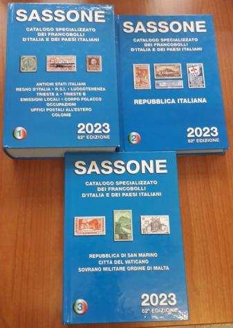 Italia - Cataloghi Sassone Volume I  II  III. Edizione 2023. Usati ma come Nuovi.